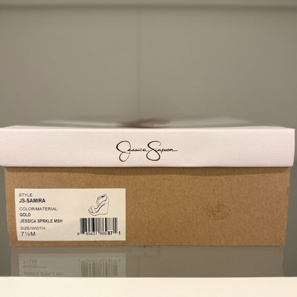 Sparkle Wedge Holiday Sandal Jessica Simpson 7.5 NWT - Picture 10 of 10